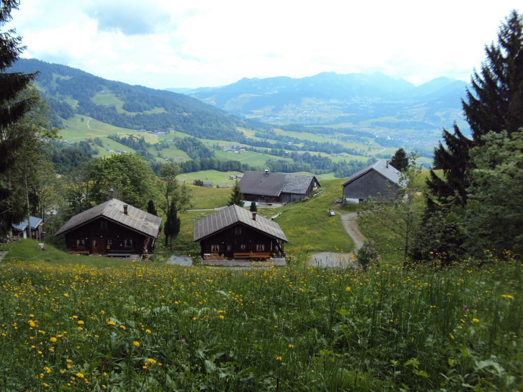 Ferienwohnungen Im Blockhaus Metzler Schwarzenberg im Bregenzerwald Exteriör bild